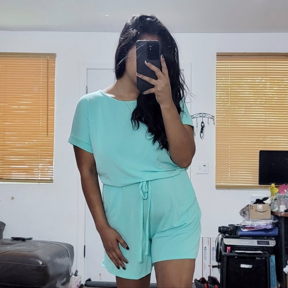 SHAKE IT OFF ROMPER IN MINT GREEN - Picture 4 of 7